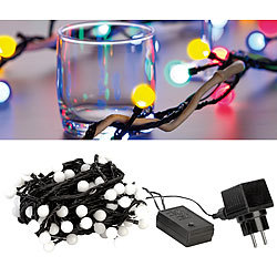 Lunartec LED-Lichterkette (RGB) mit Controller, IP44, 9 m, bunt Lunartec