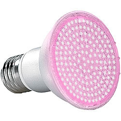 Lunartec LED-Pflanzenlampe für E27 Fassungen, mit 168 LEDs, 105 Lumen Lunartec