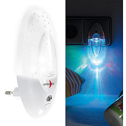 Lunartec LED-Nachtlicht mit Regenbogen-Effekt und Dämmerungssensor Lunartec LED-Steckdosen-Nachtlichter mit Dämmerungssensoren und Farbwechsler 