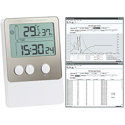 infactory USB-Temperatur- & Luftfeuchtigkeits-Datenlogger V2 mit PC-Software infactory Thermo-/Hygrometer-Datenlogger
