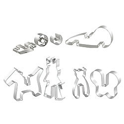 Rosenstein & Söhne Ausstech-Formen-Set für 3D-Plätzchen: Reiter, Schmetterling, Rennauto Rosenstein & Söhne Ausstech-Formen