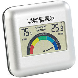 PEARL Digitales Hygrometer mit Thermometer und grafischer Anzeige PEARL Digitale Thermometer/Hygrometer