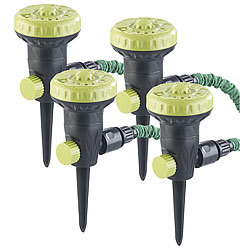 Royal Gardineer 4er-Set Gartensprinkler zum Bewässern und Abkühlen, 9 Einstellungen Royal Gardineer
