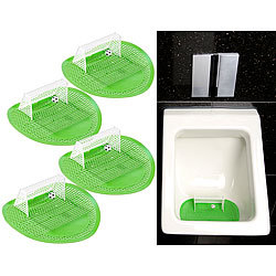 PEARL 4er-Set Lustige Fußball-Urinal-Siebe, 18,5 x 19,5 cm, universell PEARL Urinal Fussball