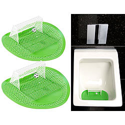 PEARL 2er-Set Lustige Fußball-Urinal-Siebe, 18,5 x 19,5 cm, universell PEARL Urinal Fussball