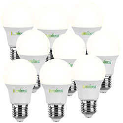 Luminea 9er-Set LED-Lampen E27, 8 W (ersetzt 75 W), 806 Lumen, warmweiß Luminea LED-Tropfen E27 (warmweiß)