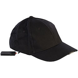 infactory LED-Baseball-Cap mit 2 wiederaufladbaren Mini-Akkus infactory LED Baseball-Caps