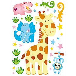 infactory Tierisch lustige Wandtattoos fürs Kinderzimmer "Kenia" infactory Wandtattoos