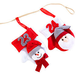 infactory Adventskalender-Girlande mit 24 Nikolaus-Handsch&uuml;hchen infactory Adventskalender