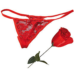 PEARL Slip-Rose - Das erotisch-romantische Geschenk PEARL Als Rosen "verpackte" Slips