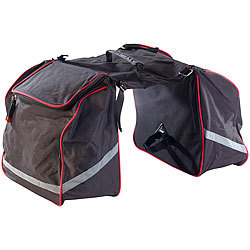 Xcase Doppel-Gepäckträgertasche, wasserabweisend, mit Reflektions-Streifen Xcase Gepäckträgertaschen