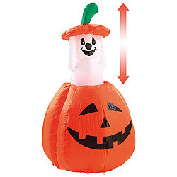 infactory Selbstaufblasender K&uuml;rbis m. beweglichem Geist & Beleuchtung infactory Selbstaufblasende Halloween K&uuml;rbisse
