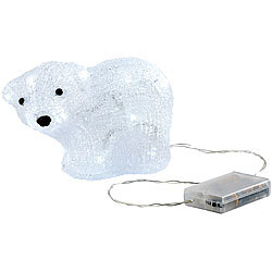 Lunartec Leuchtender Acryl-Eisb&auml;r "Klaas" mit 20 LEDs Lunartec Leuchtende Acryl Figuren