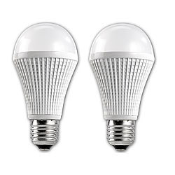 Luminea Highpower-LED-Lampe E27, 9 Watt, dimmbar, 5000 K, 720 Lumen, 2er-Set Luminea LED-Tropfen E27 (warmwei&szlig;), dimmbar