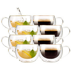 Cucina di Modena Doppelwandiges Kaffee- & Tee-Glas, 8er-Set Cucina di Modena Doppelwandige Gläser Tee- & Kaffeetassen