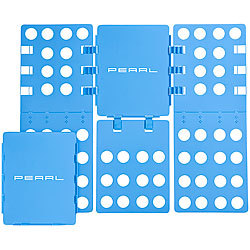 PEARL 2er-Set Wäsche-Faltbretter für Hemden & Co., 68x57 cm, blau, klappbar PEARL
