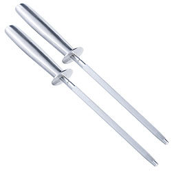 TokioKitchenWare 2er-Set Marken-Wetzstähle für Stahlmesser mit 20 cm Schleifstab TokioKitchenWare Wetzstäbe