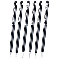 Callstel 6er-Set 2in1-Kugelschreiber und Touchscreen-Stift, extra-dünn, schwarz Callstel Kapazitiver Touchpens mit Kugelschreiber