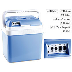 Xcase Thermoelektrische Kühl- und Wärmebox, 24 l, 12- & 230-V-Anschluss Xcase Elektrische Wärme- und Kühlboxen 12 V / 230 V
