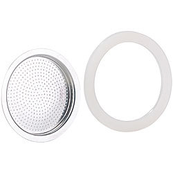 Cucina di Modena Ersatzdichtung und Siebeinsatz für Design-Espressokocher, Ø 71 mm Cucina di Modena Espressokocher