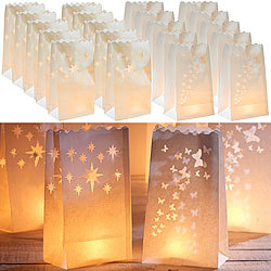 Leuchttüten für Innen und Außen Papier Lichttüten Kerzentüten Candle Bags Party 