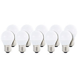 Luminea LED-Lampe, 4 W, E27, 300 lm, 160�, P45, warmwei&szlig;, 10er-Set Luminea LED-Tropfen E27 (warmwei&szlig;)