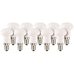 Luminea Keramik-LED-Reflektor, R39, E14,  4W,2700K, warmwei&szlig;, 10er-Set Luminea LED-Tropfen E14 R39 (warmwei&szlig;)