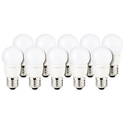 Luminea LED-Tropfen, E27, 5,5 W, 470 lm, 160�, 6.400K tageslichtwei&szlig;, 10er-Set Luminea LED-Tropfen E27 (tageslichtwei&szlig;)