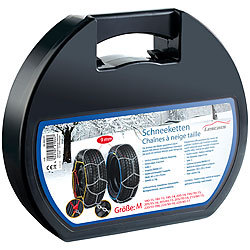 Lescars Schneeketten Größe M für Reifen 205/55 R16 u.v.m. Lescars Schneeketten