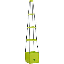 Royal Gardineer 2er-Set Pflanz-Türme mit Rankhilfe für Tomaten, mit 2,5-l-Wassertank Royal Gardineer Pflanztürme mit Wassertank