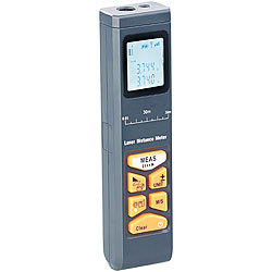 AGT Laser-Entfernungsmesser mit LCD & Bluetooth, Messbereich 5 cm - 30 m AGT Laser-Entfernungsmesser mit Bluetooth und App