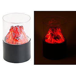 Carlo Milano Mini-Dekofeuer mit Flackerlicht, Sichtglas, batteriebetrieben Carlo Milano Tisch-Dekofeuer, batteriebetrieben