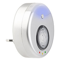 Exbuster Ultraschall-Schädlingsvertreiber mit LED-Nachtlicht, wirkt auf 10 m² Exbuster Ultraschall-Schädlings-Vertreiber mit Nachtlicht