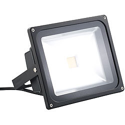 Luminea LED-Fluter 30 W, schwarz, IP65, tageslichtweiß Luminea Wetterfester LED-Fluter (tageslichtweiß)