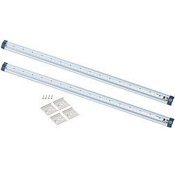 Luminea LED-Unterbauleuchten 2er-Set, 50 cm, Touch-Sensor, 5 Watt, 3000 K Luminea LED-Unterbaulampen (warmweiß)