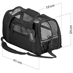 Sweetypet Hand- & Auto-Transporttasche für Kleintiere bis 3 kg, Größe S, schwarz Sweetypet Transporttaschen für Haustiere