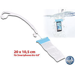 Somikon Wasserdichte Universal-Tasche für iPhone & Smartphone bis 12,2cm/4,8" Somikon