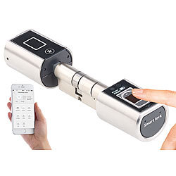 VisorTech Elektronischer Tür-Schließzylinder mit Fingerprint-Scanner & Bluetooth VisorTech Elektronischer Tür-Schließzylinder mit Fingerabdruck-Sensor