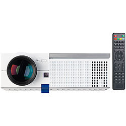SceneLights LED-LCD-Beamer mit Media-Player, 1280 x 800 Pixel (HD) und 2.400 Lumen SceneLights LED-Heim-Beamer
