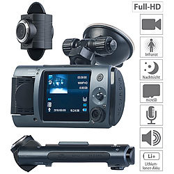 NavGear Full-HD-Dashcam mit 2 Objektiven, 150° Ultra-Weitwinkel, Sony-Sensor NavGear