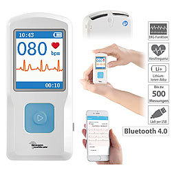 newgen medicals Mobiles EKG-Messgerät mit Bluetooth, App & PC-Software newgen medicals Mobile EKG-Geräte