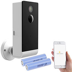 VisorTech Full-HD-Outdoor-IP-&Uuml;berwachungskamera mit WLAN & App, 2 Akkus VisorTech Full-HD-Outdoor-IP-Kameras mit Akku und App