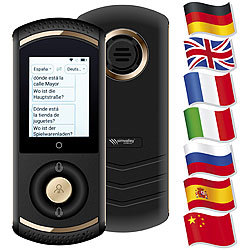 Mobiler Echtzeit-Sprachübersetzer, 75 Sprachen, 4G/LTE, WLAN, schwarz simvalley MOBILE Echtzeit-Sprachübersetzer