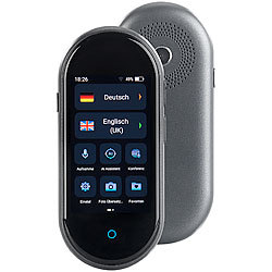 Mobiler Echtzeit-Sprachübersetzer, 106 Sprachen, Touchscreen, Kamera simvalley MOBILE 