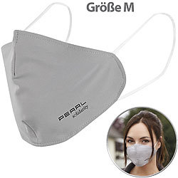 PEARL Mund-Nasen-Stoffmaske mit Filter-Textil, waschbar, Größe M PEARL Mund-Nasen-Stoffmasken
