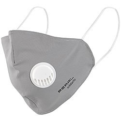 PEARL Alltags-Stoffmaske mit Ventil, waschbar, wiederverwendbar, Größe L PEARL Alltags-Stoffmasken mit Ventil, für Mund und Nase 