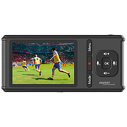 auvisio 4K-HDMI-Video-Rekorder, Livestream, 3,5" / 8,9 cm Display, Akku, 60fps auvisio
