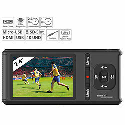 auvisio 4K-UHD-Video-Rekorder & Live, Farbdisplay, HDMI, USB, SD, 60 B./Sek. auvisio 4K-UHD-Video-Rekorder mit HDMI, Farbdisplay & Live-Streaming