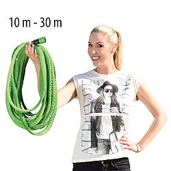 Royal Gardineer Dehnbarer Gartenschlauch PRO.V2, 10 bis 30 m Royal Gardineer Dehnbare Edelstahl-Gartenschl&auml;uche mit Brausen