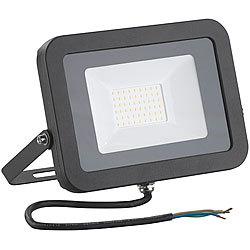 Luminea Wetterfester LED-Fluter, 4.600 Lumen, 50 Watt, IP65, warmweiß, 3000 K Luminea Wasserfeste LED-Fluter (warmweiß)